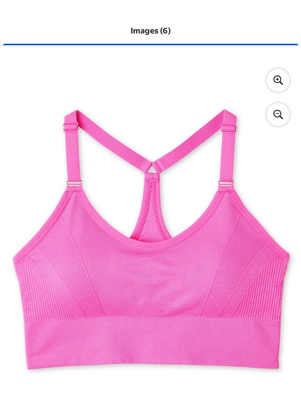 Athletic Works Women’s Cami Yoga Bra Pink L NWT